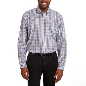 Kirkland Signature Men's Traditional Fit Non-Iron Dress Shirt Brown 15.5 x 32/33